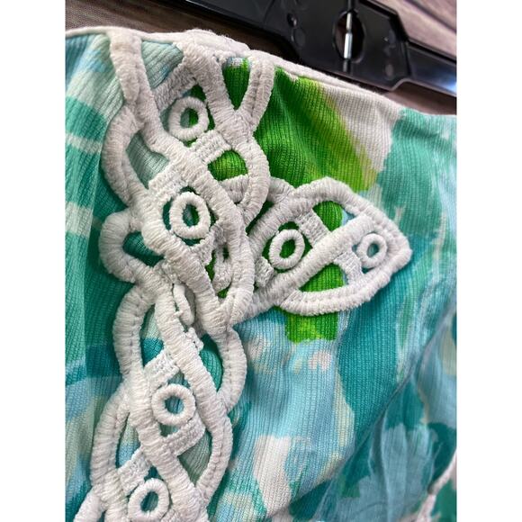 Lilly Pulitzer Tansy Poolside Blue Strapless Dress Size 6 Tropical - Picture 14 of 16